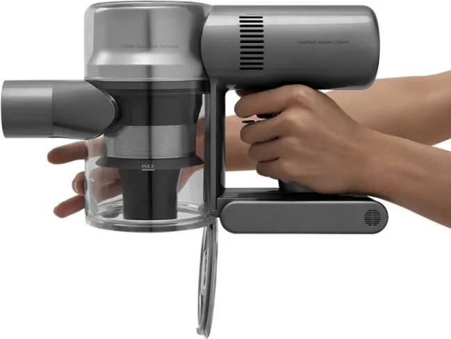 Разопакован: Вертикална прахосмукачка Dreame V11 VVN6, 450W, 150AW, 25000Pa, 125000 об/мин, 0.5 л, 3 режима, 90 мин, OLED, HEPA, Сив/червен