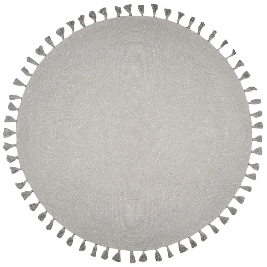 Сив ръчно тъкан килим , ∅ 140 cm Josephine - Nattiot