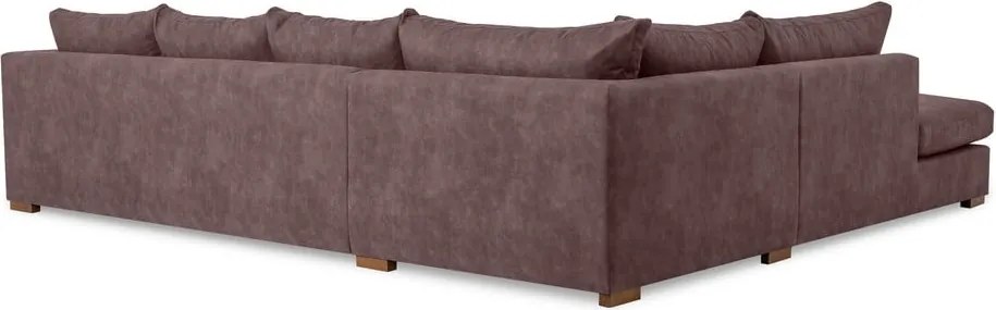 Тъмнокафяв ъглов диван от изкуствена кожа (ляв ъгъл) Hamburg – Scandic