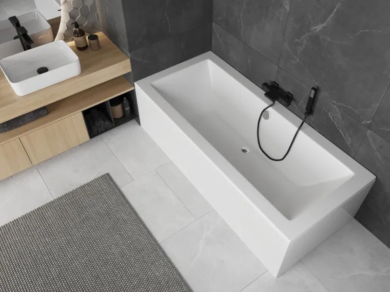Mexen Cube правоъгълна вана 170 x 80 см с обвивка, бяла - 55051708000X