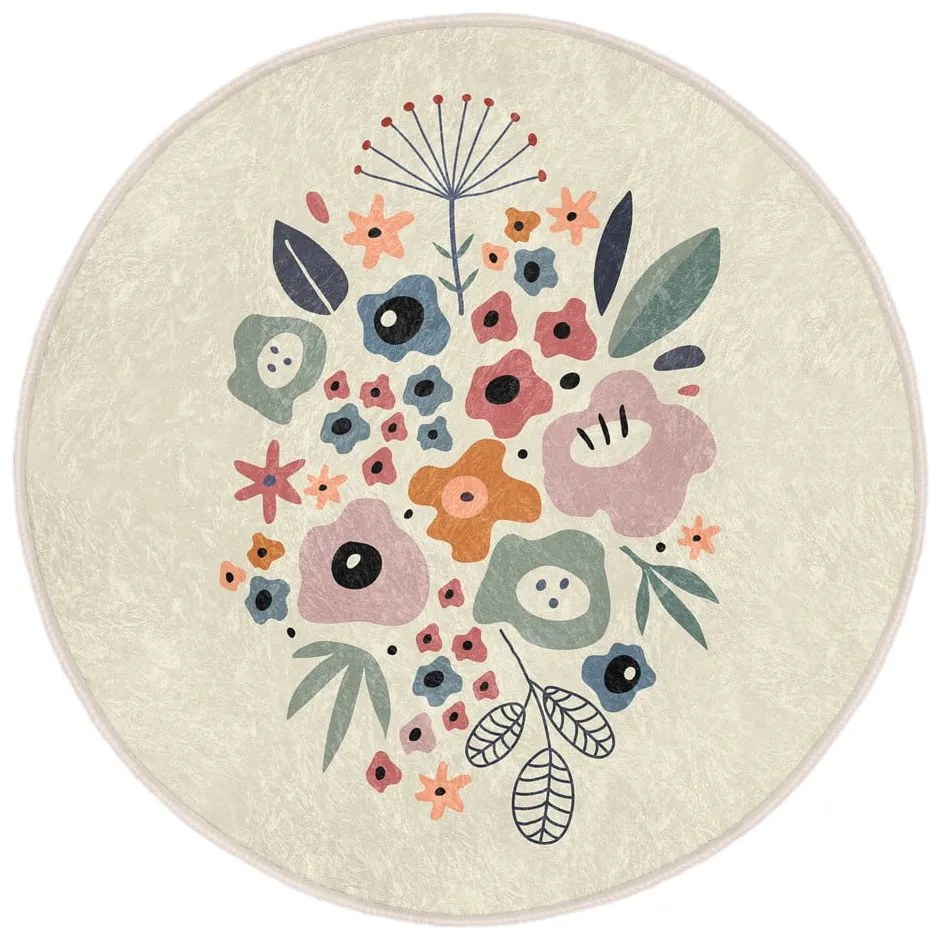 Кръгъл килим подходящ за пране и за прахосмукачки роботи ø 100 cm Comfort – Mila Home