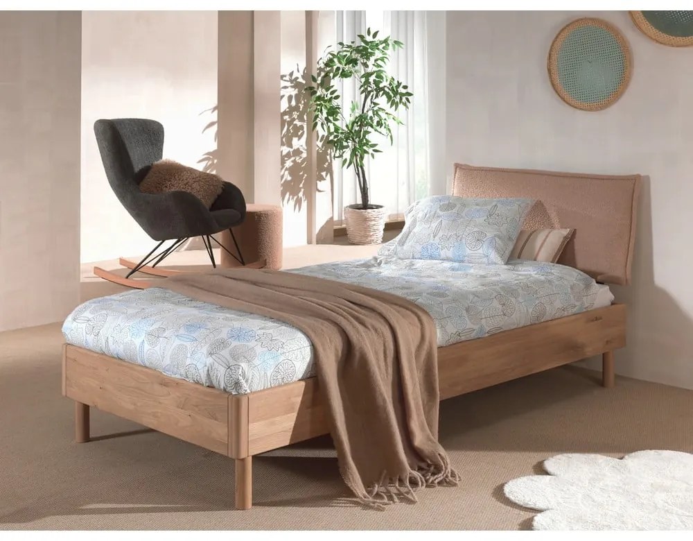 Детско легло от масивен дъб в естествен цвят 90x200 cm Forrest – Vipack