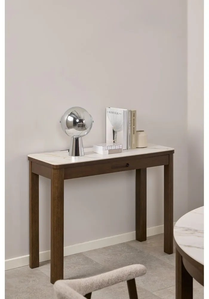 Конзолна маса с керамичен плот в бежов и тъмнокафяв цвят 40x100 cm Southampton – Actona