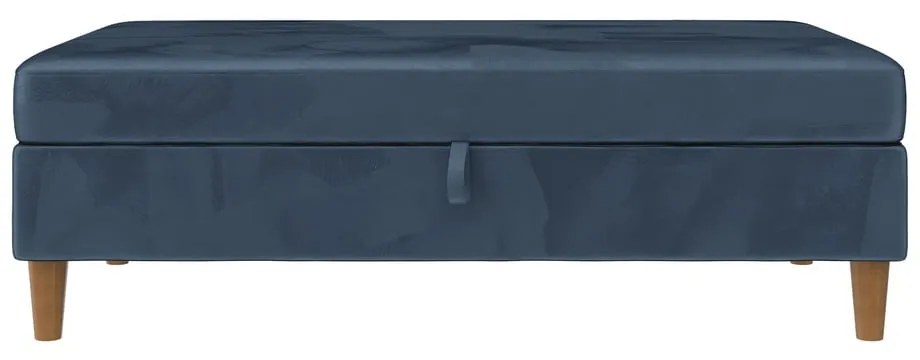 Синя кадифена табуретка Lilly – Støraa