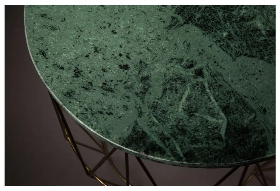 Масичка за кафе с мраморен плот , ⌀ 51 cm Boss - Dutchbone