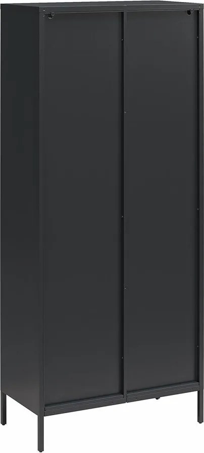 Черна метална витрина 80x186x40 cm Luna – Støraa