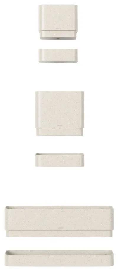 Пластмасови стенни/висящи кашпи в комплект от4 бр. за билки Cubiko – Umbra