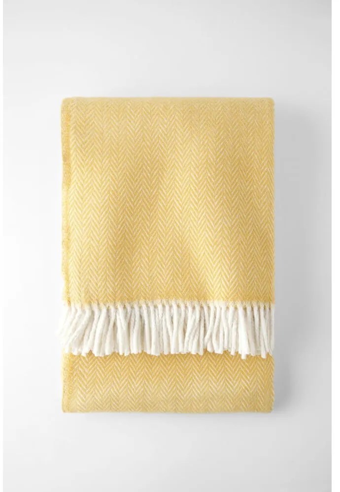 Меденожълто одеяло със съдържание на памук , 140 x 180 cm Skyline - Euromant