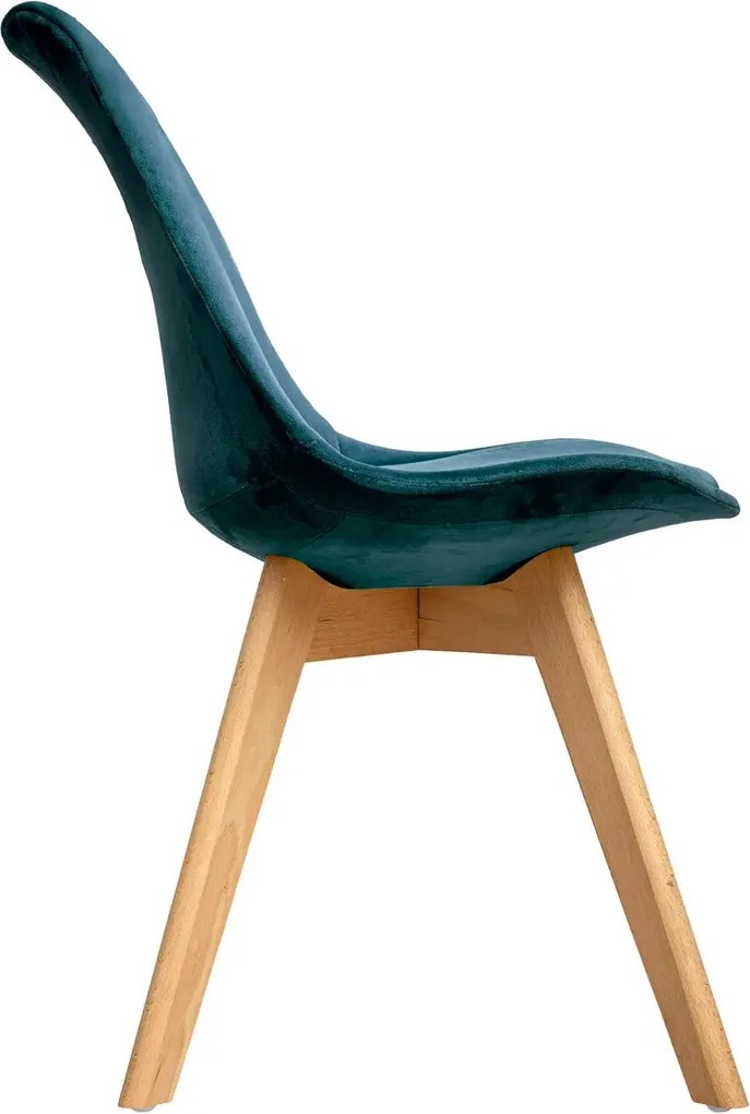 Трапезен стол atmosphera Baya, Велур - Син