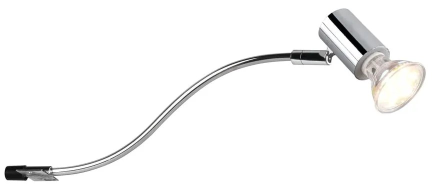 Стенна лампа в лъскаво-сребрист цвят (дължина 34 см) Giada - Trio