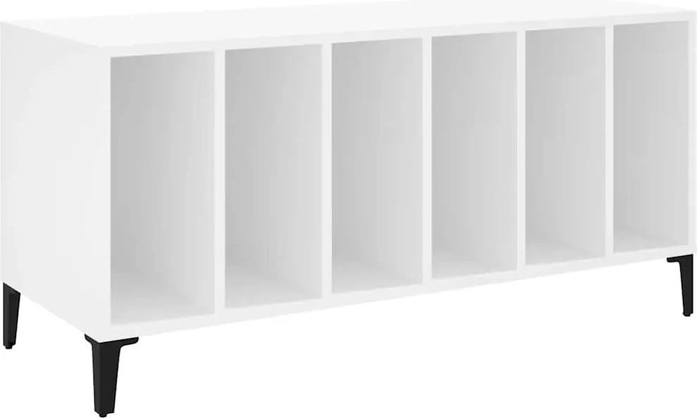 831981 vidaXL Шкаф за грамофонни плочи бял 100x38x48 см инженерно дърво