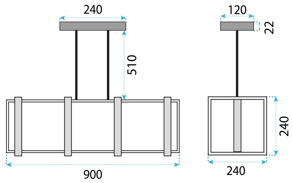 Плафон Geometrical APP1583-4CP