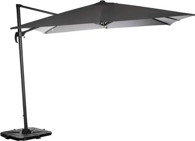 Градински чадър със странична стойка Hesperide Cayo, 3x3 m - Шисти