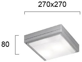 Лампа за таван Viokef Leros SQ-Gray