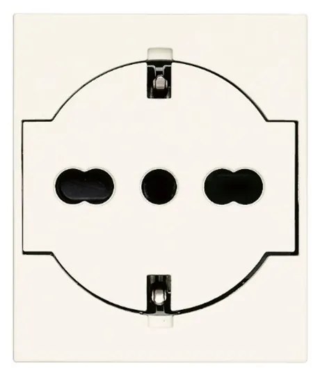 VIMAR 30211.B Плосък контакт SICURY Linea, 2P+E P40, унив. стандарт, с детска защита, 2М, White,