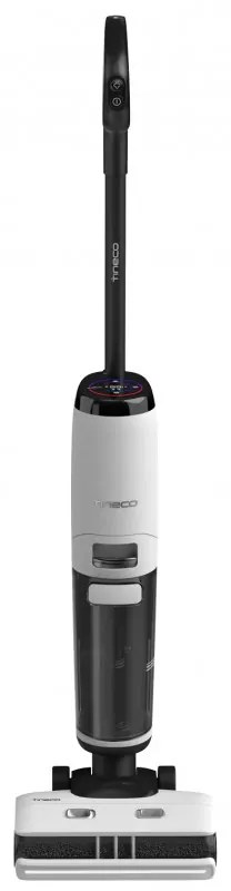 Вертикална прахосмукачка Tineco Floor One S7 Steam Plus 4В1, 240W, Сухо/Мокро, 0.7 л мръсна/0.8 л чиста, LED екран и осветление, Пара + сушене, Бял/черен