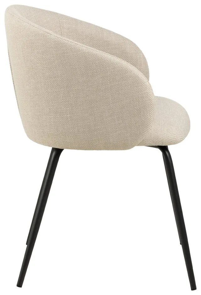 Кремави тапицирани трапезни столове в комплект 2 бр. Eleanor – Actona