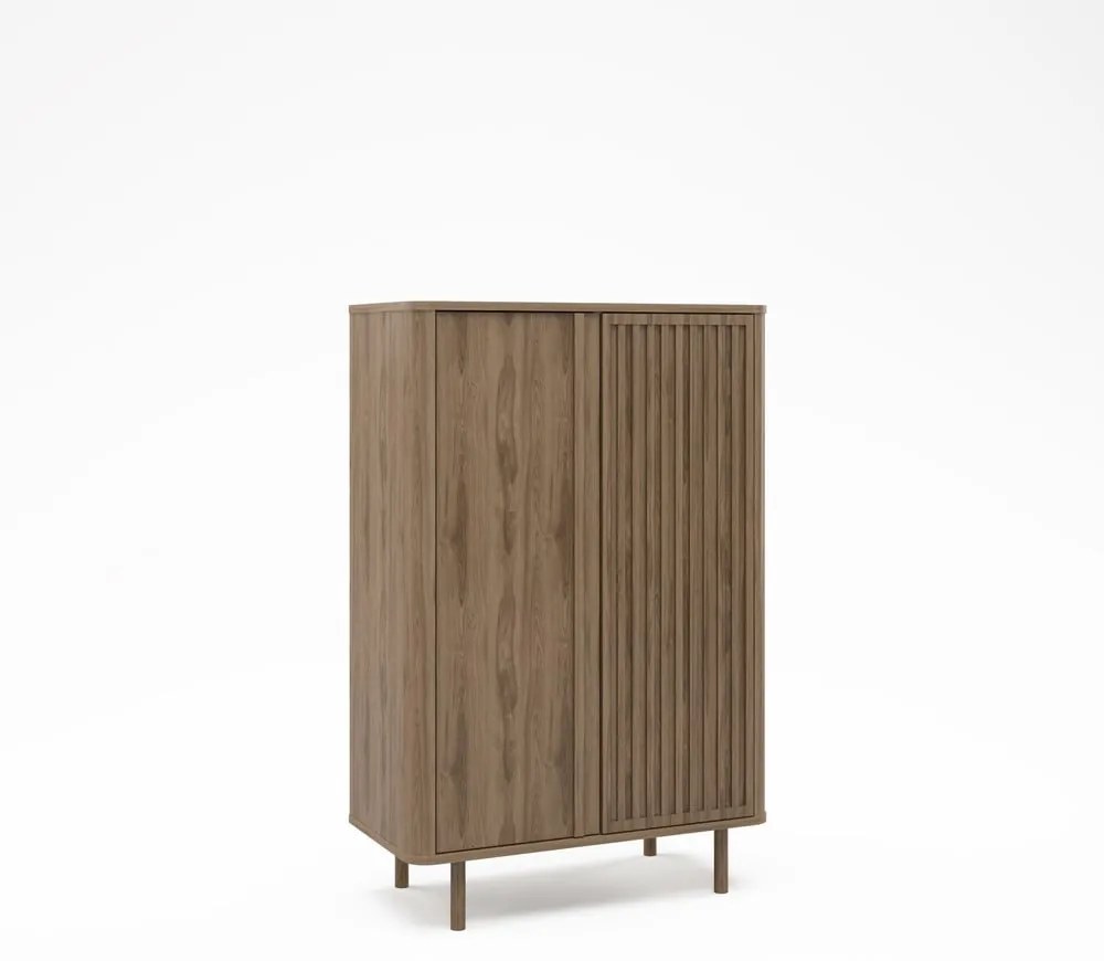 Шкафче от дъбов декор в естествен цвят 86x130x40 cm Salma – Marckeric