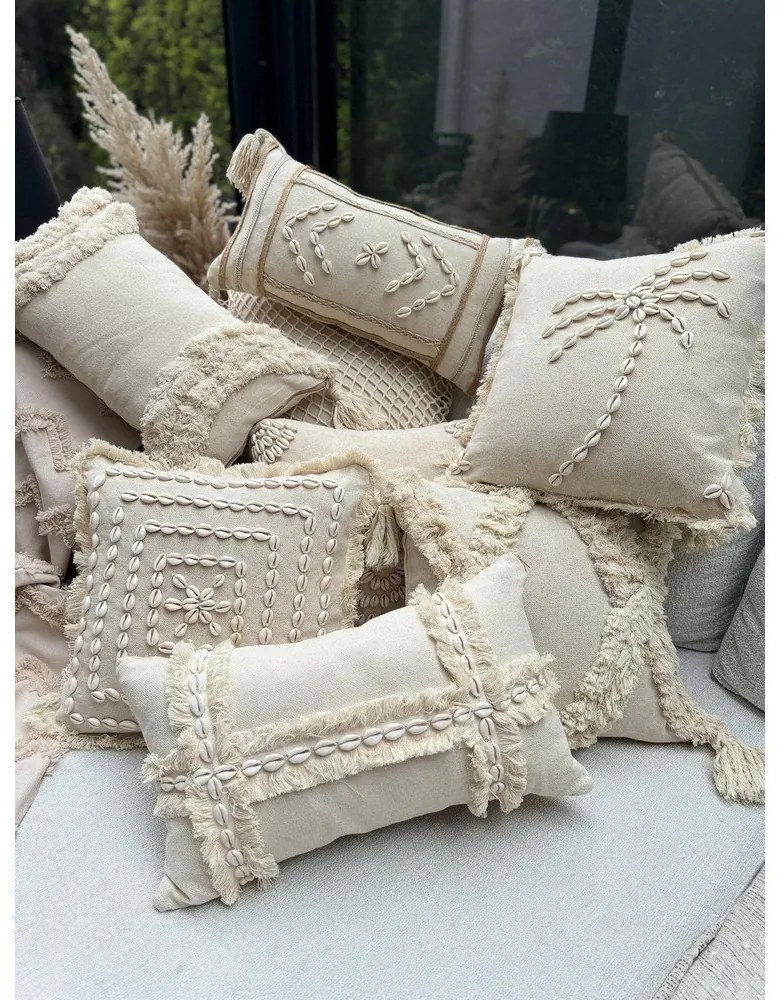 Памучна калъфка за възглавница 43x43 cm Seashells – Mioli Decor