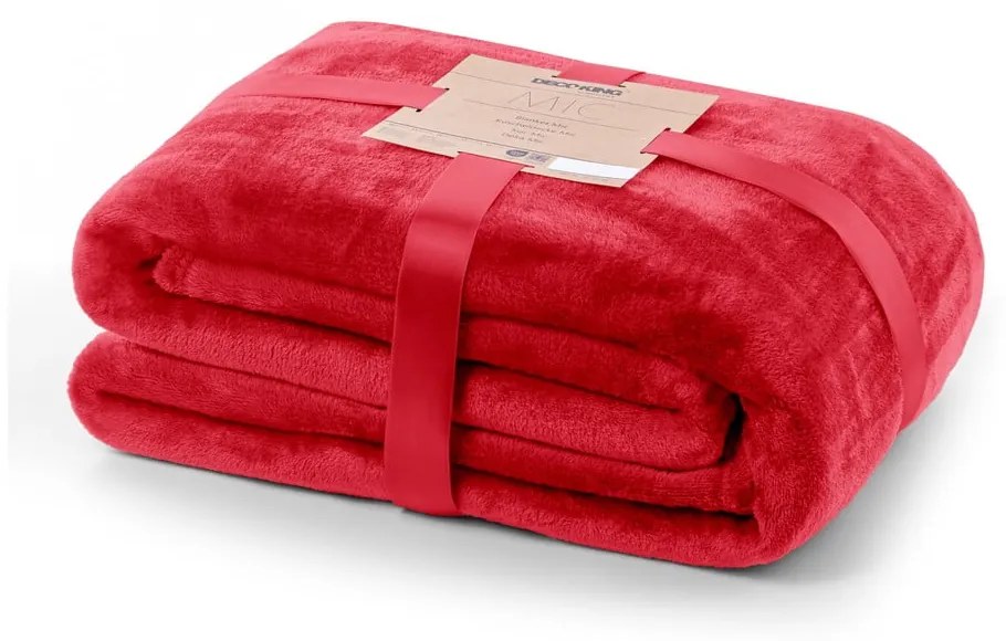 Червено одеяло от микрофибър , 160 x 210 cm Mic - DecoKing