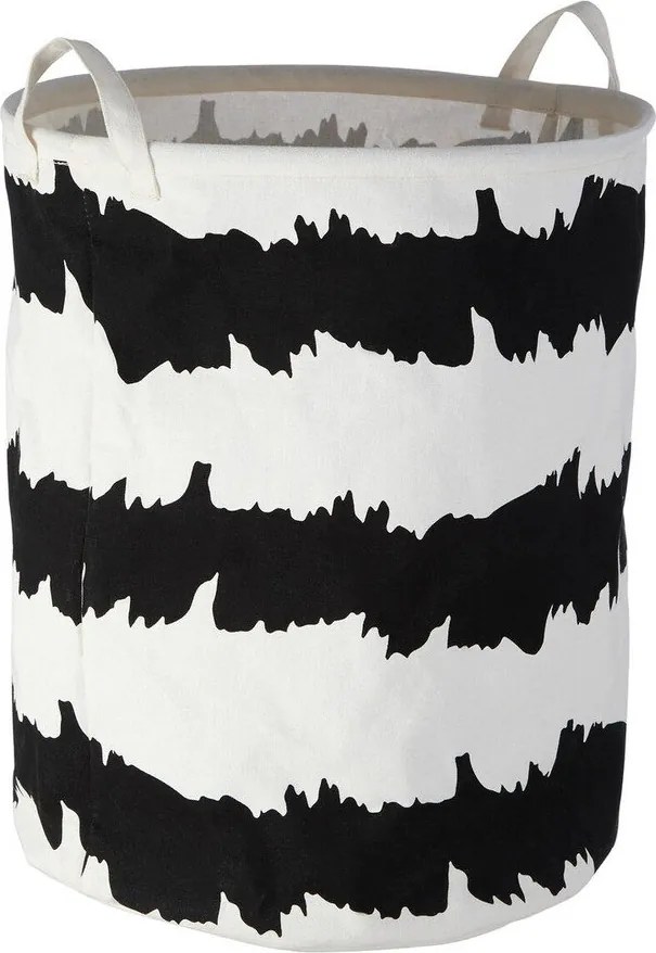 Черно-бял текстилен кош за пране Harga – Premier Housewares