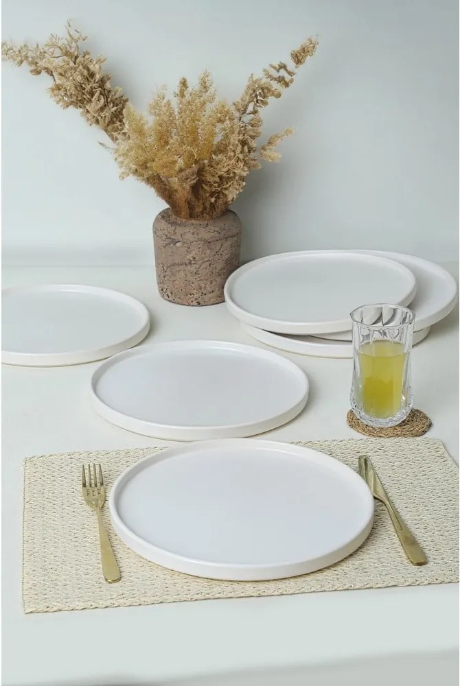 Бели керамични чинии в комплект от 6 бр. ø 27 cm – Hermia