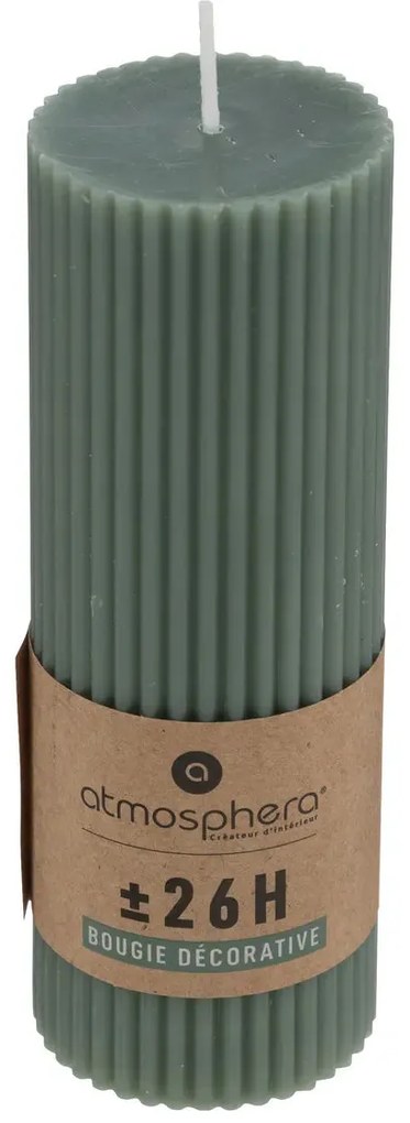 Свещ без аромат atmosphera Demi, Кръгла, 5x14 cm - Червен