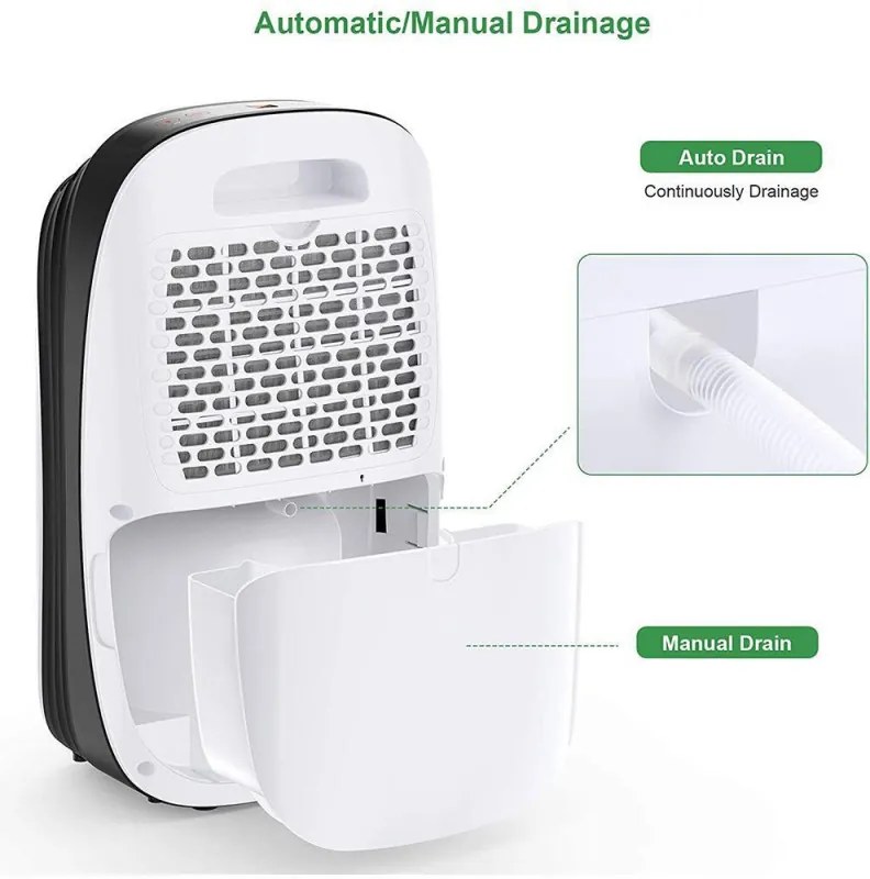 Влагоабсорбатор Attractive TRITON 10, 175W, 1.8 л, 10л/24ч, R290, Таймер, Автоматичен дефрост, Сензор за влажност, Бял/черен