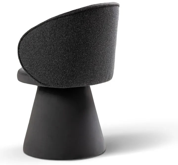 Тъмносиво кадифено кресло Inez – Micadoni