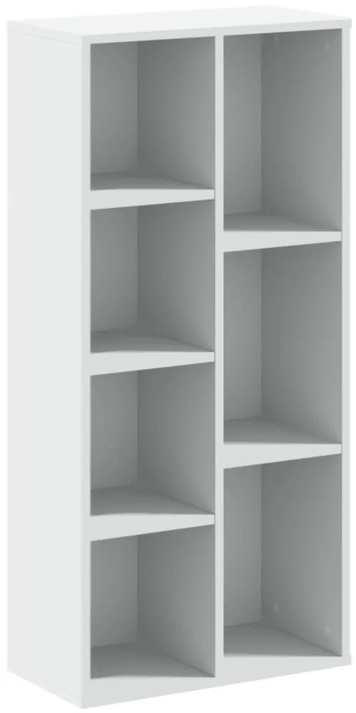 852789 vidaXL Библиотека, бяла, 50x25x105 см, инженерно дърво