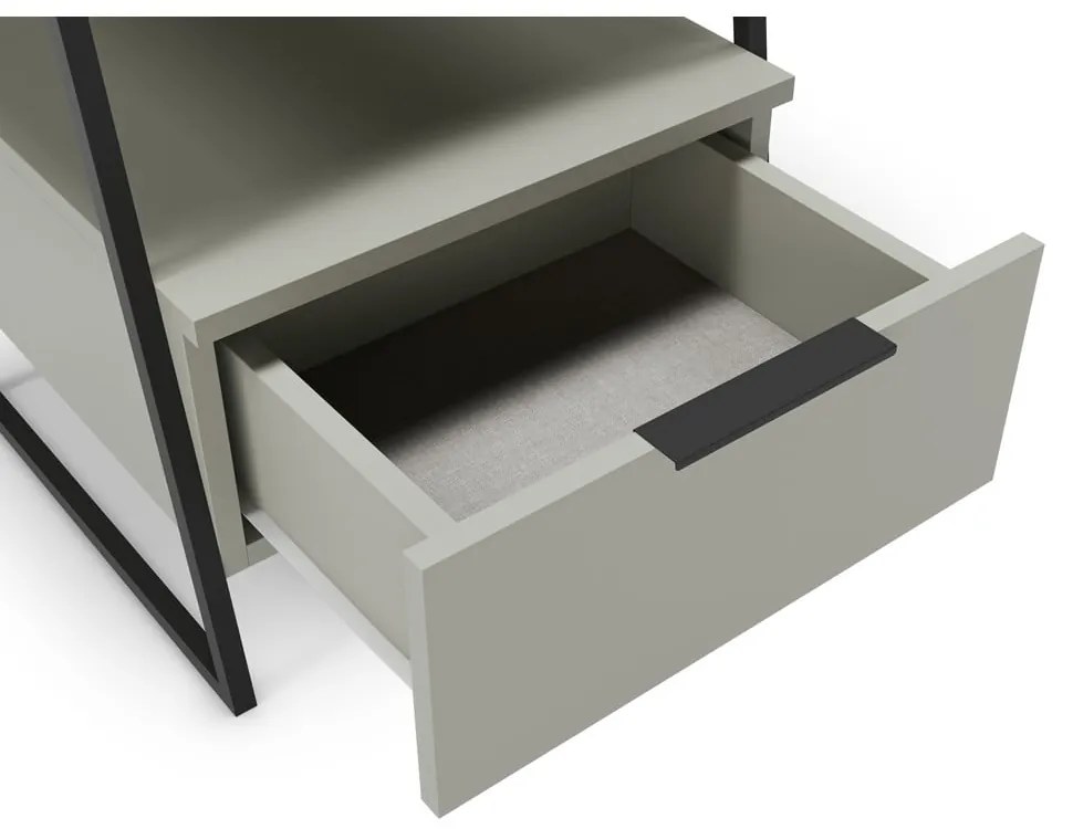 Зелено-сиво нощно шкафче Velia – Marckeric