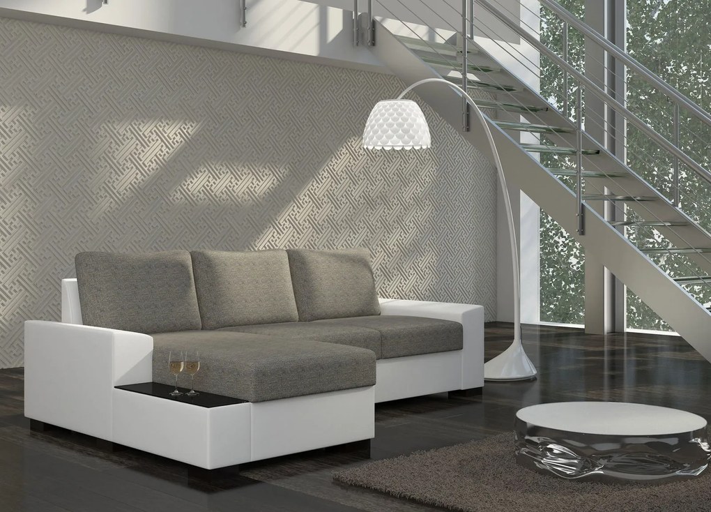 Ъгъл диван Nero-Left-White - Gray