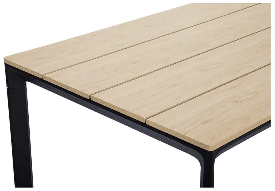 Комплект от 4 черни стола за хранене Kai и маса от естествен цвят Thor - Bonami Essentials