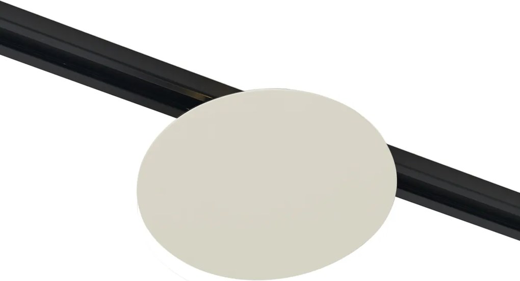 Модерна бежова таванна лампа за релсова осветителна система 1-фазна 2-лампи - Iconic Pulley