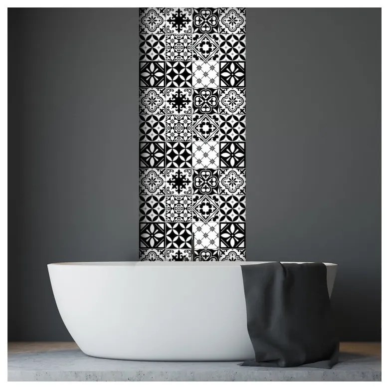 Комплект от 30 стикера за стена Decal Tiles Azulejos , 10 x 10 cm Rosario - Ambiance