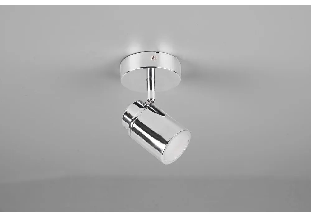 Метален прожектор в лъскаво-сребрист цвят 10x9 cm Angelo - Trio