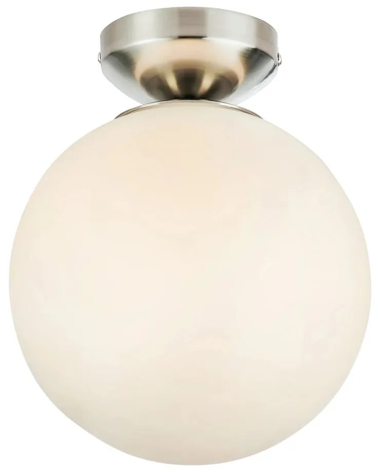 Бяло/сребристо осветително тяло за таван със стъклен абажур Stintino – Markslöjd