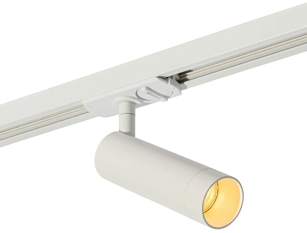 Модерен бял прожектор за 1-фазова 35 мм релсова система - Iconic Jeana Luxe