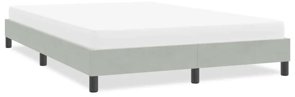 4101355 vidaXL Рамка за легло без матрак Светло сиво 140x210 cm Кадифе