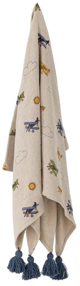 Кремаво бебешко одеяло 130x160 cm Plane – Bloomingville Mini