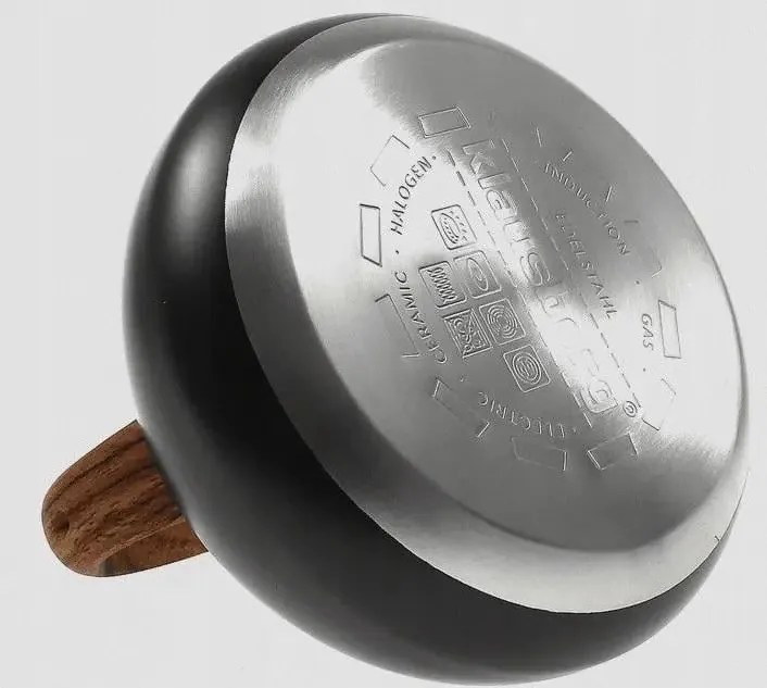Втора ръка: Свирещ чайник Klausberg KB 7565, 3 л, Дебелостенна основа, Индукция, Черен/кафяв