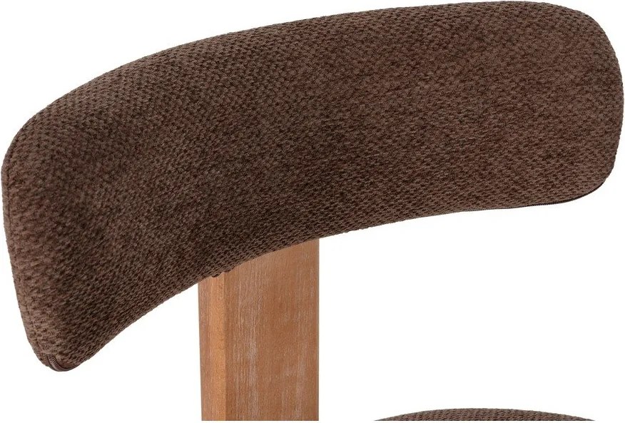 Кафяви тапицирани трапезни столове в комплект 2 бр. Nadia – MOME