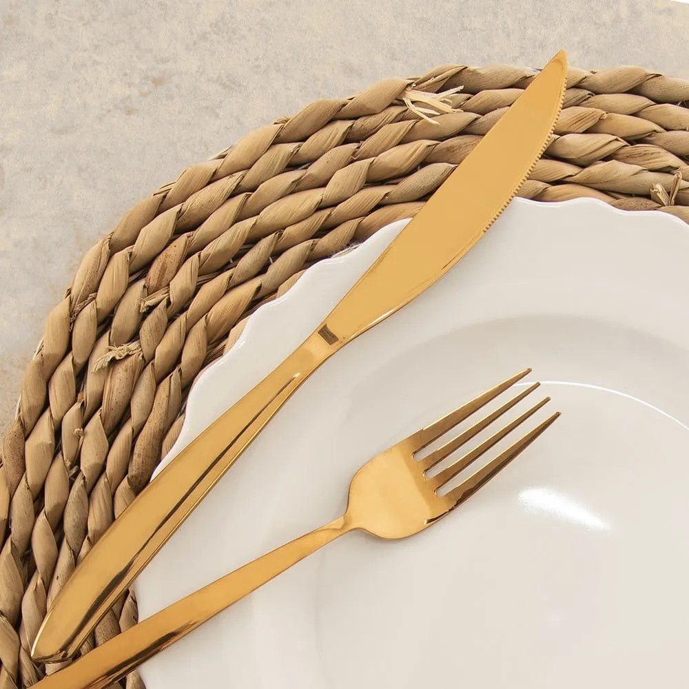 Прибори за хранене от неръждаема стомана в златист цвят 24 бр. Gold – Orion