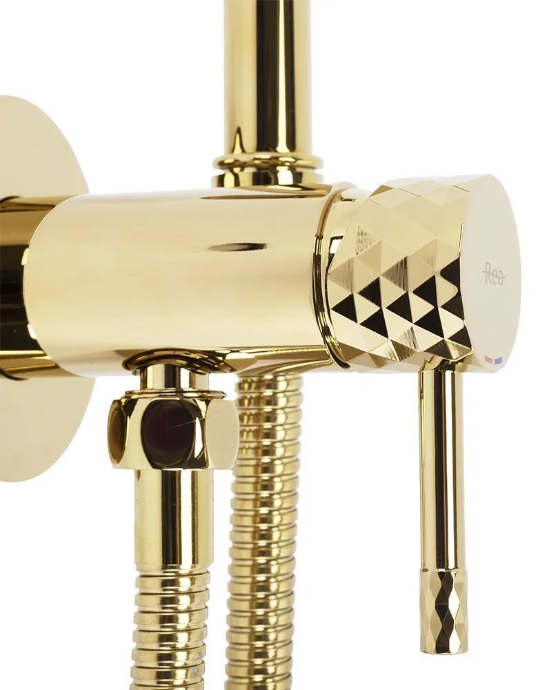 Смесител за биде Lungo Loop Diamond Gold