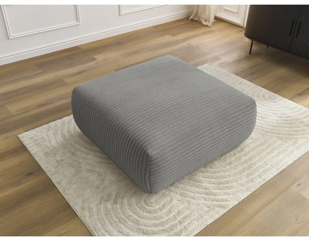 Тъмносива табуретка от рипсено кадифе Lucien – Bobochic Paris