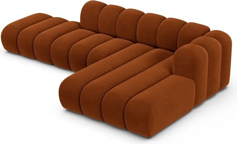 Оранжев ъглов диван (десен ъгъл) Lupine – Micadoni Home