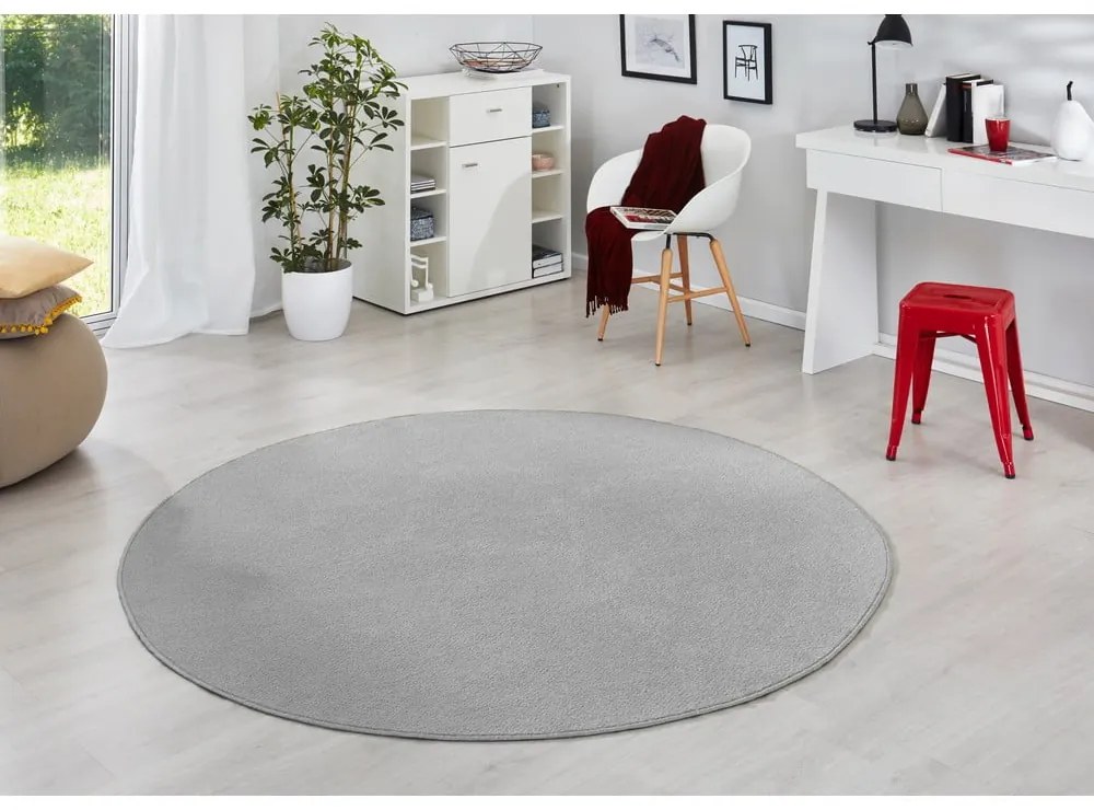 Светлосив кръгъл килим ø 200 cm Fancy – Hanse Home