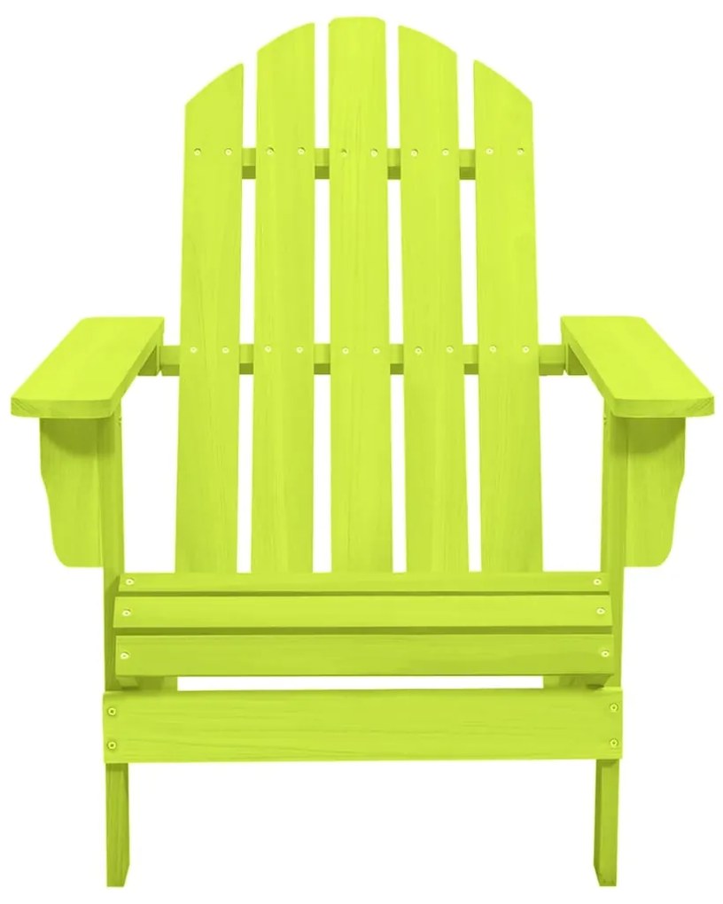 315876 vidaXL Градински стол "Адирондак", чам масив, зелен
