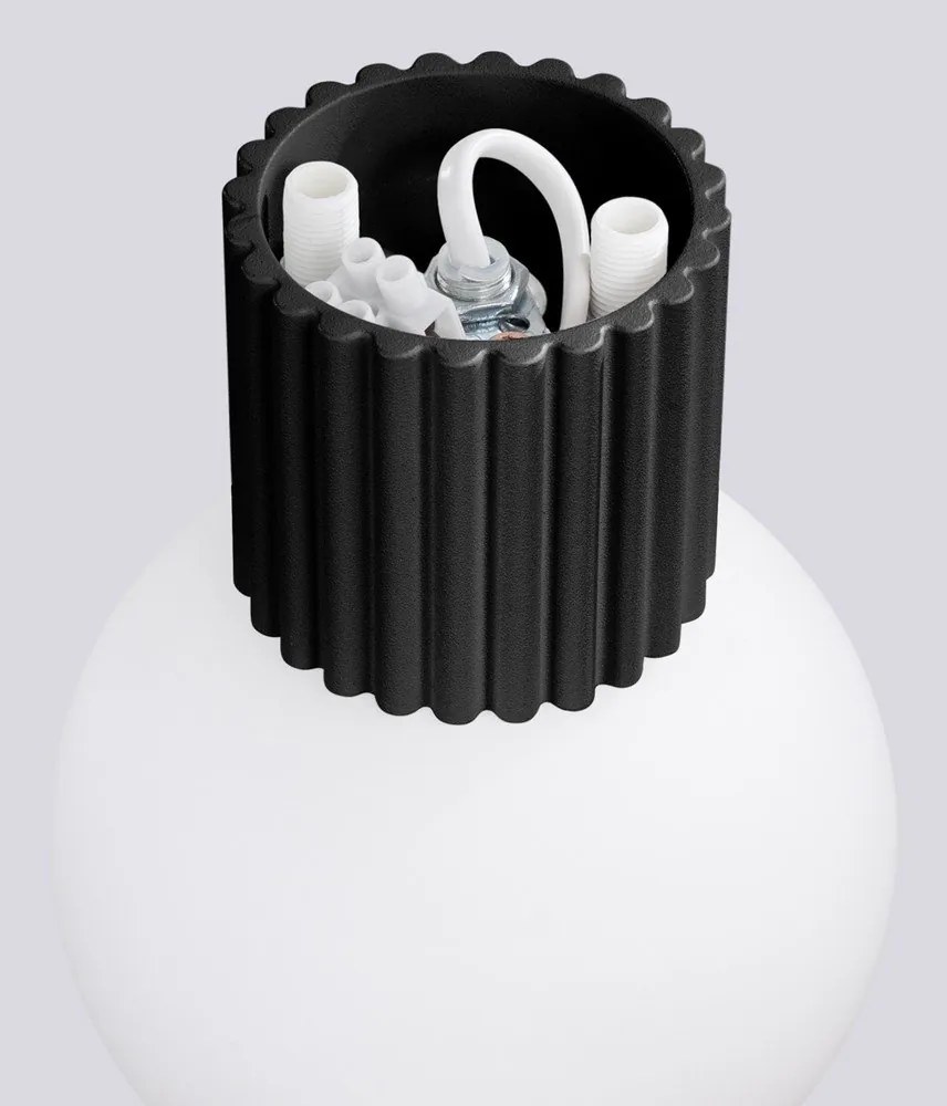 Черна стенна лампа ø 12 cm Orbital – Sollux