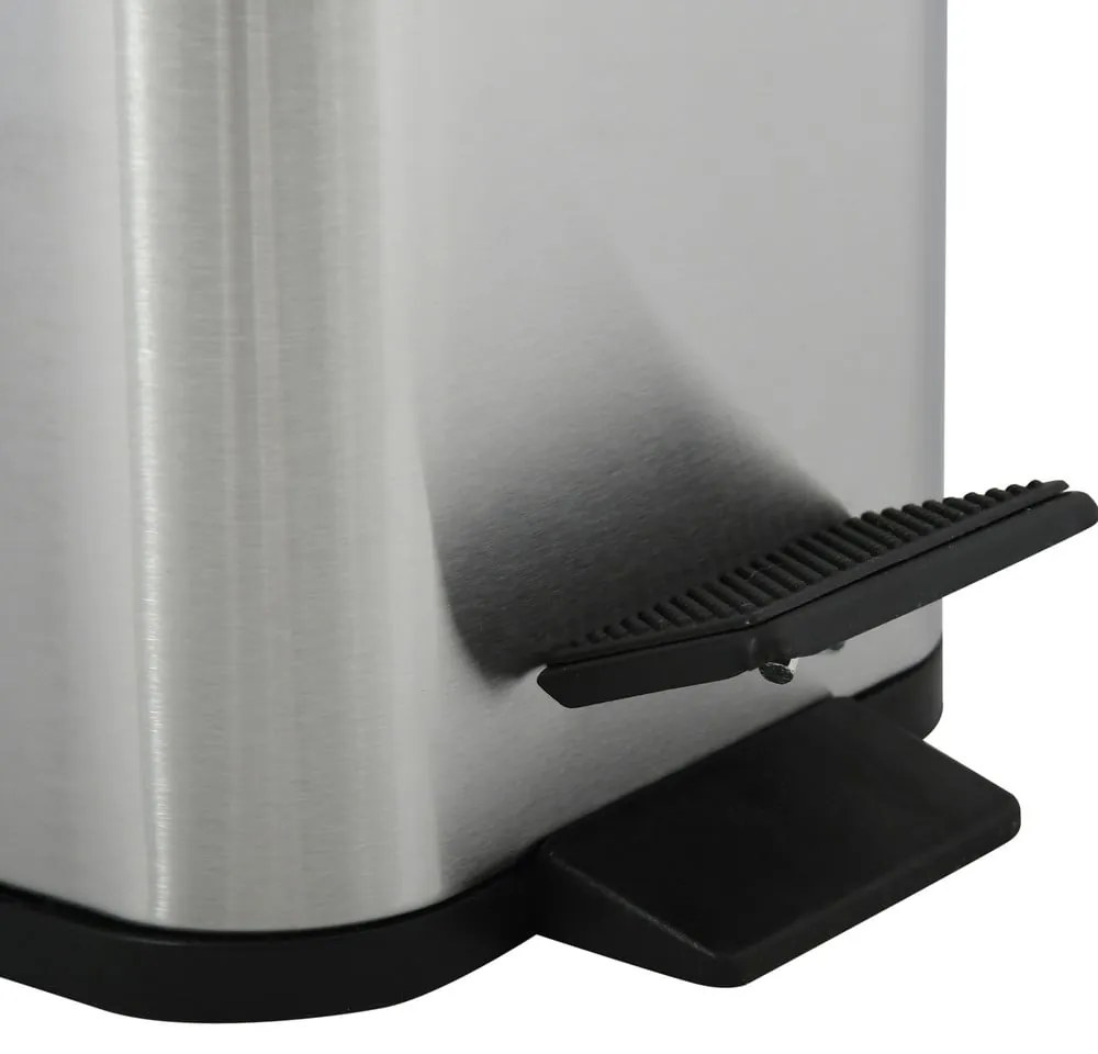 Стоманено кошче за боклук с педал в матово сребрист цвят 5 l Erik – Spirella